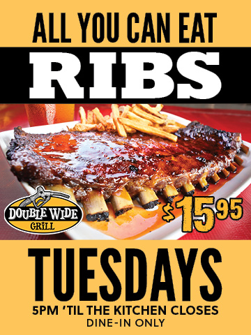 ALL YOU CAN EAT RIBS EVERY TUESDAY